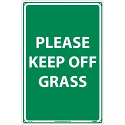 Please Keep Off Grass White On Green