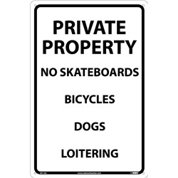 Private Property No Skateboards Bicycles