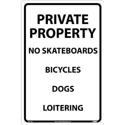 Private Property No Skateboards Bicycles