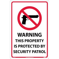 Warning This Property Is Protected Sign
