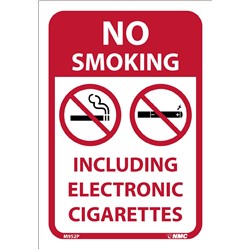 No Smoking Including E Cigarettes Sign