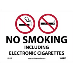 No Smoking Including E Cigarettes Sign