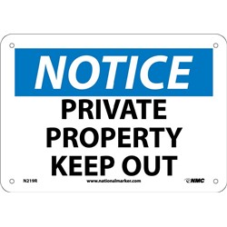 Notice Private Property Keep Out Sign