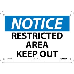 Notice Restricted Area Keep Out Sign