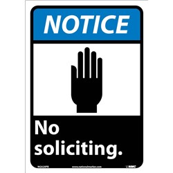 Notice No Soliciting Sign