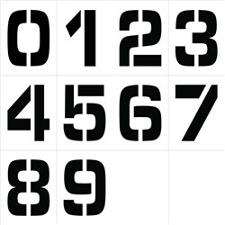 Stencil Set Numbers 0-9, 12"