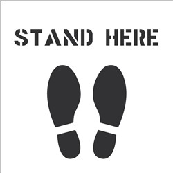 Stand Here Stencil 24" x 24"