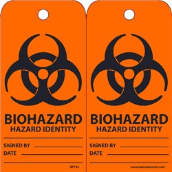 Biohazard--Hazard Identity Tags 6" x 3"