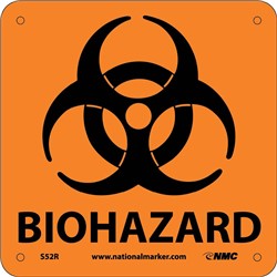 Biohazard Sign with Graphic 7" x 7"