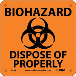 Biohazard Dispose Of Properly w/Graphic