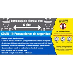 Covid-19 Safety Precautions Banner ESP