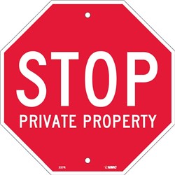 Stop Private Property, Octagon Sign