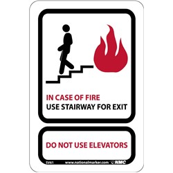 In Case Of Fire Use Stairway Exit Sign