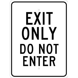 Exit Only Do Not Enter Sign