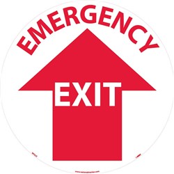 Emergency Exit Walk On Floor Sign