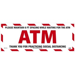ATM Social Distancing Walk On Floor Sign