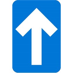 Directional Arrow, Blue 6" x 4" Pk/10