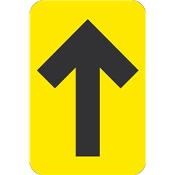 Directional Arrow, Black/Yellow 6" x 4"