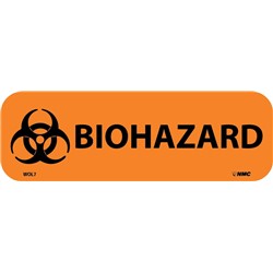 Biohazard  Label 1" x 3"