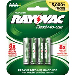 AAA NiMH Rechargeable Battery 4-Pack