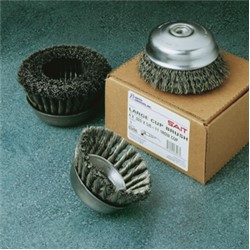 4" x 5/8-11 .020 SS Knot Wire Cup Brush